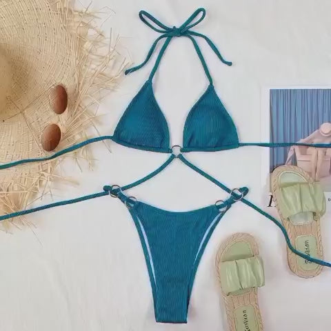 Emerald Allure Ring Bikini – Fierce & Flirty Beachwear
